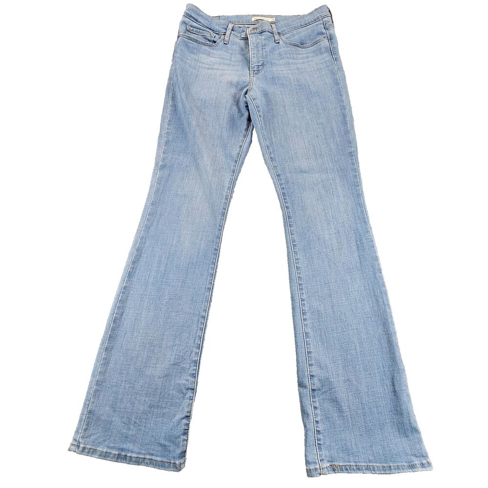 Levis 315 Shaping Bootcut Jeans Womens Size 31 Blue Light Wash Mid Rise Stretch